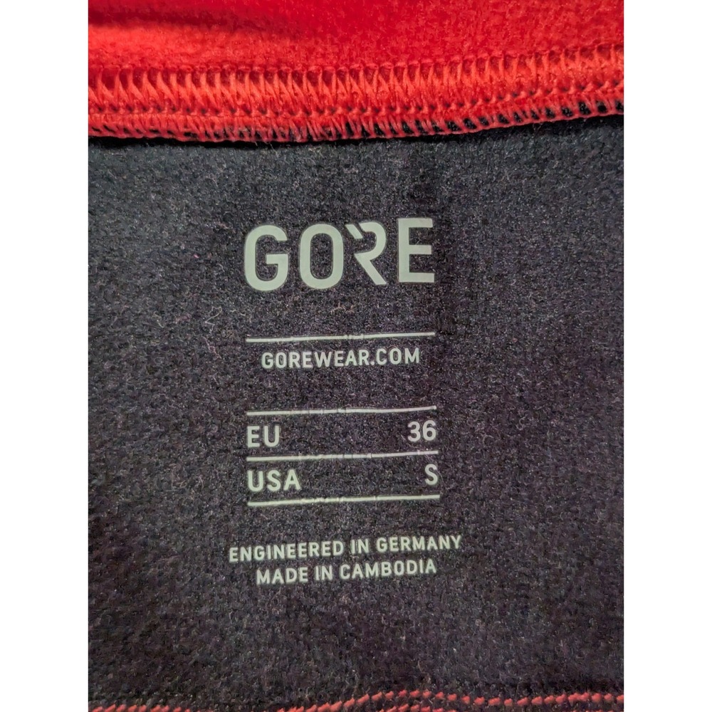 Gore Wear R3 Thermo Running Tights Women's Size Small Black Red Reflective - Picture 7 of 8
